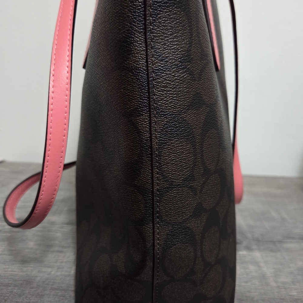EUC Coach Brown and Pink Tote Bag - Picture 9 of 13